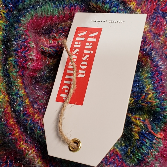 Maison Mascallier Marbled Scalloped Knit Turtleneck Sweater, Sz XXL - Picture 4 of 5